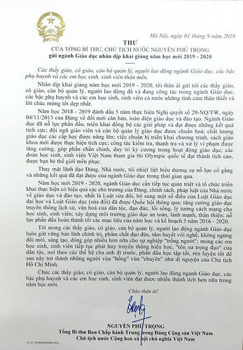 Ngành giáo dục là ai để mà nhận thư và đọc thư ? | Vietnam Fraternité