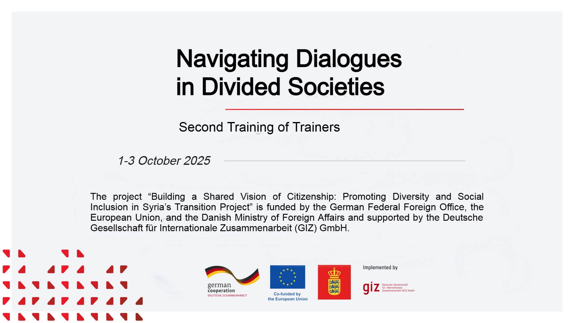 Second Training of Trainers: Navigating Dialogues in Divided Societies | EFI - EuroMed Feminist Initiative