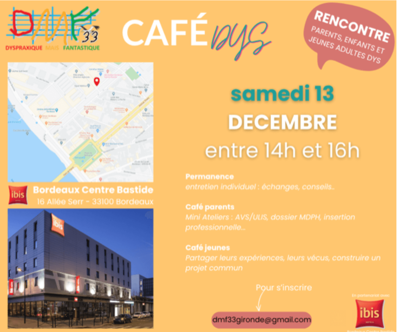 DMF33  Café DYS | FDMF - Fédération Dyspraxique Mais Fantastique