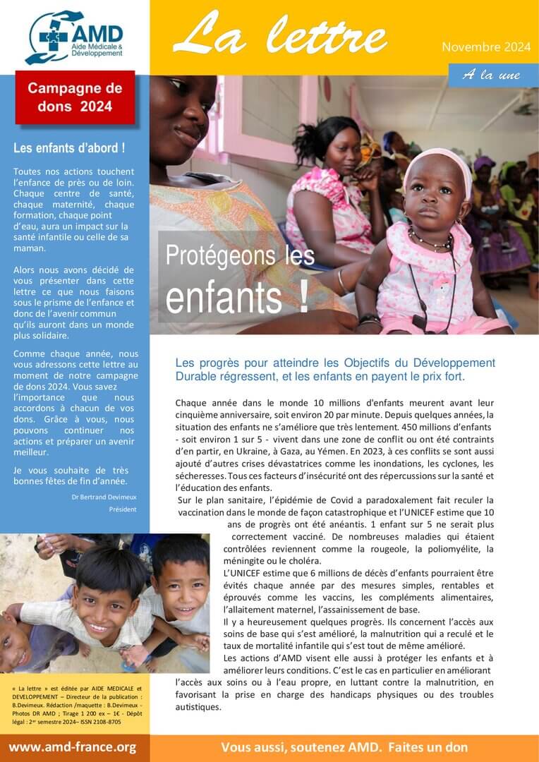 AMD LETTRE 2024 11 | Aide Médicale et Développement - AMD