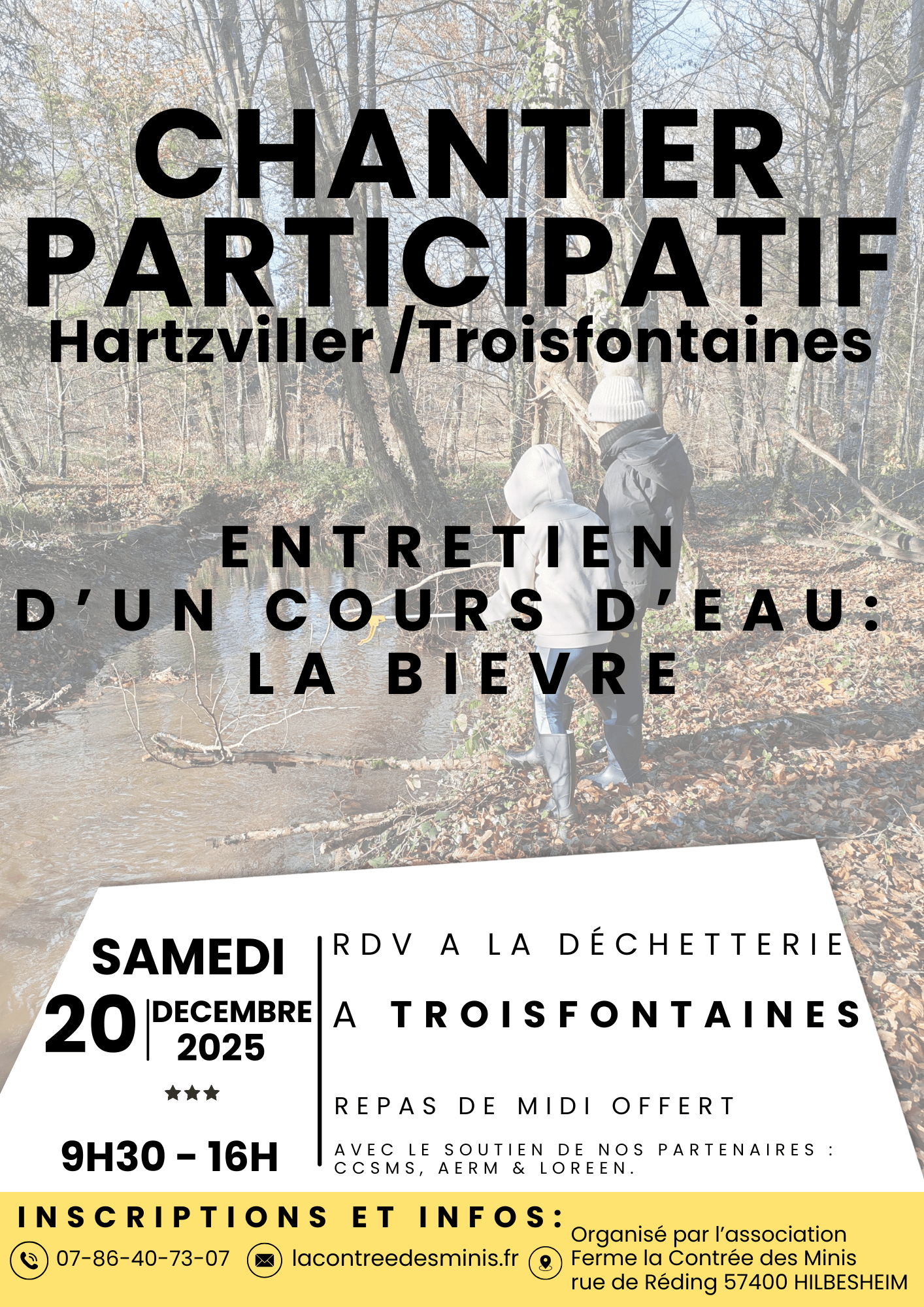 Chantier participatif d'entretien d'un cours d'eau | La contrée des minis