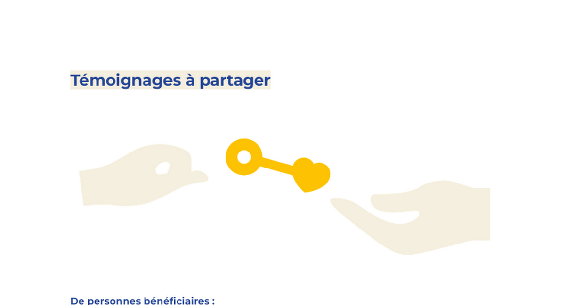 Témoignages à partager | Emmaüs Défi