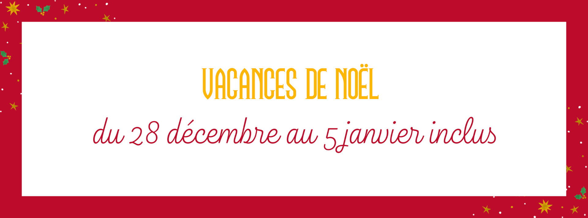 Vacances de Noël | Au Bonheur des Bennes - recyclerie de l'estuaire