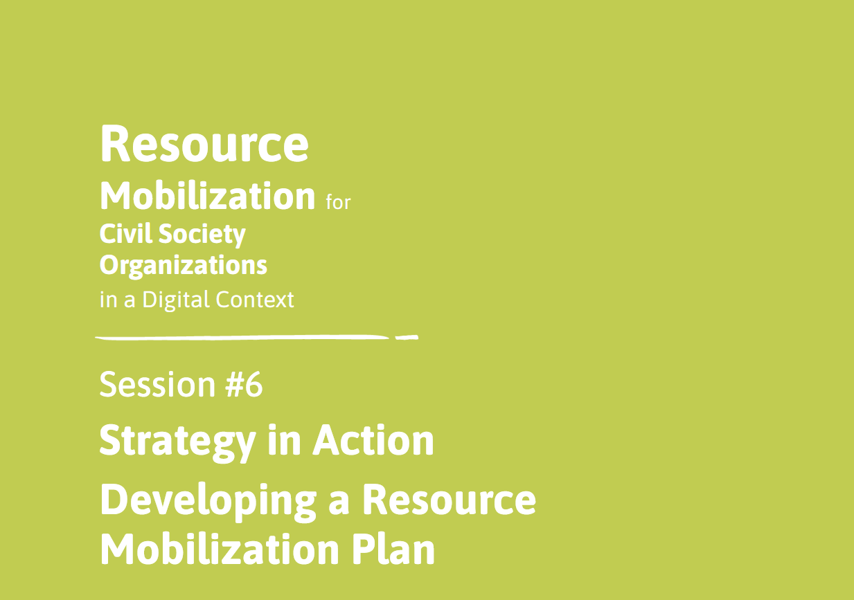 M3_S6 - Strategy in Action Developing a Resource Mobilization Plan - Facilitator's Guide | Forus