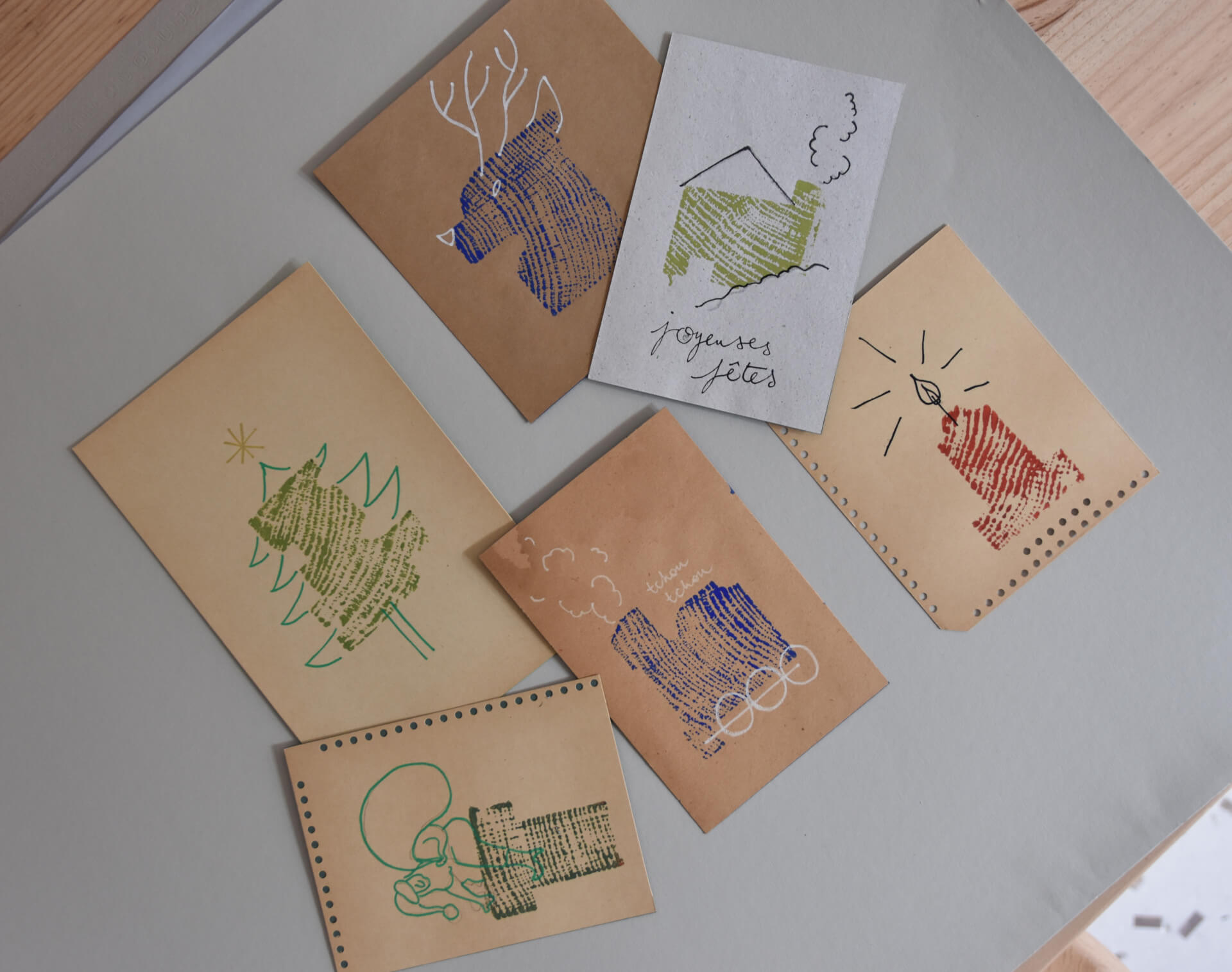 ATELIER bois & graphisme / Cartes de Vœux / 15€ | La Venelle