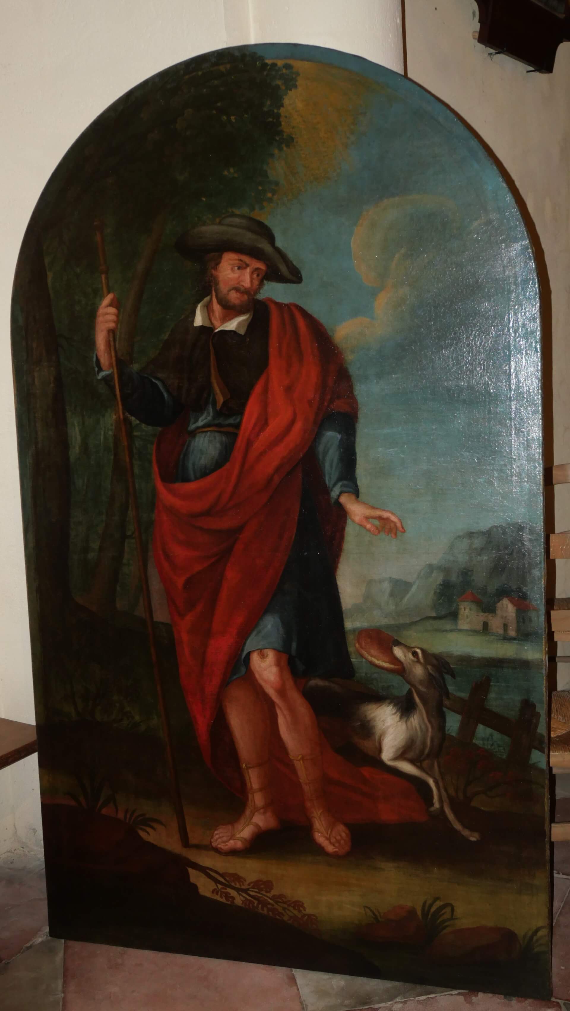 Restauration d’un tableau de Saint Roch | Association des Amis de l'Eglise Saint Jean d'Etampes de La Brède