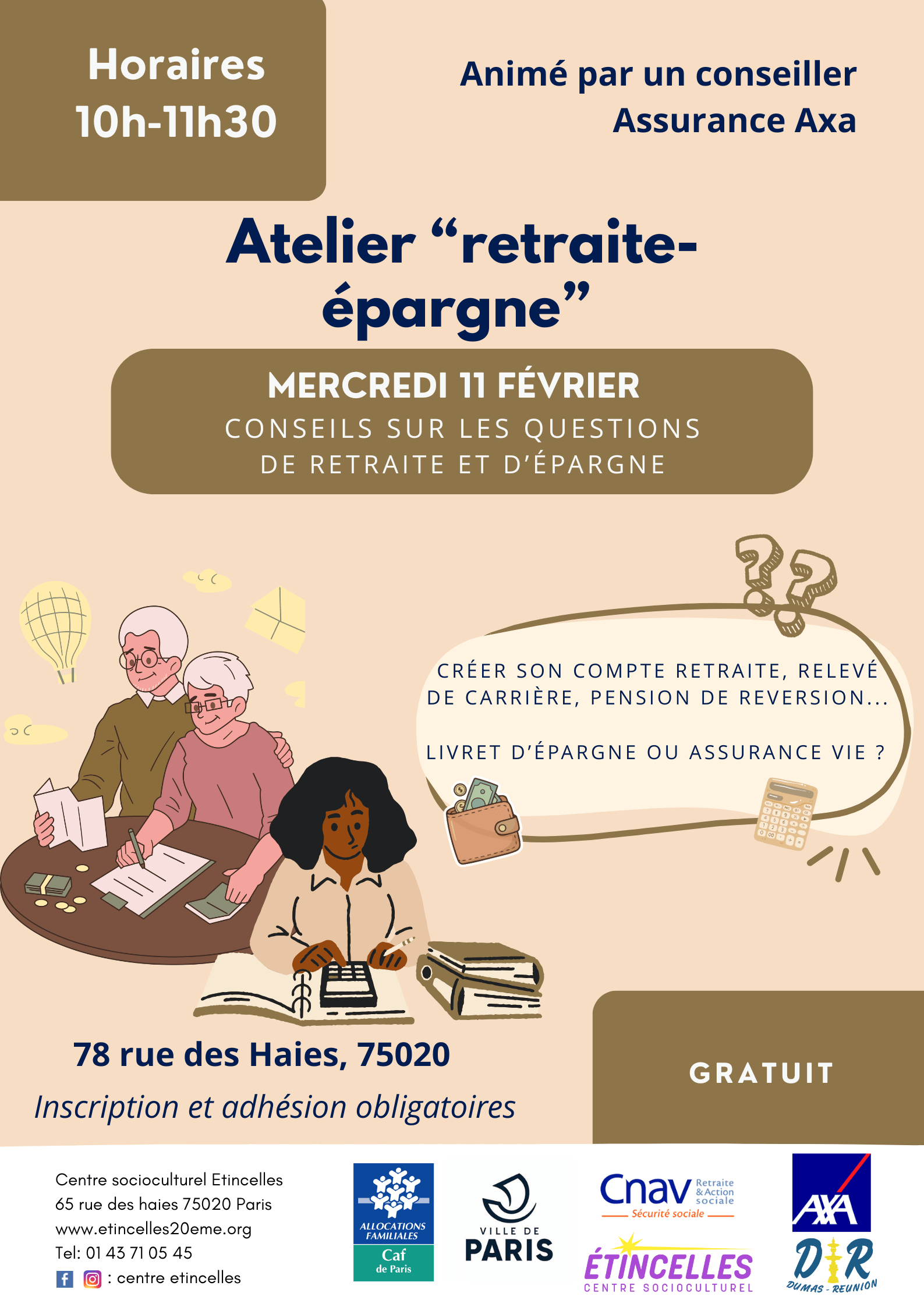 Atelier "retraite-épargnes" | Etincelles