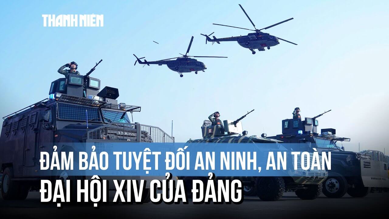 Xem trực thăng của quân đội, công an xuất quân bảo vệ Đại hội XIV của Đảng