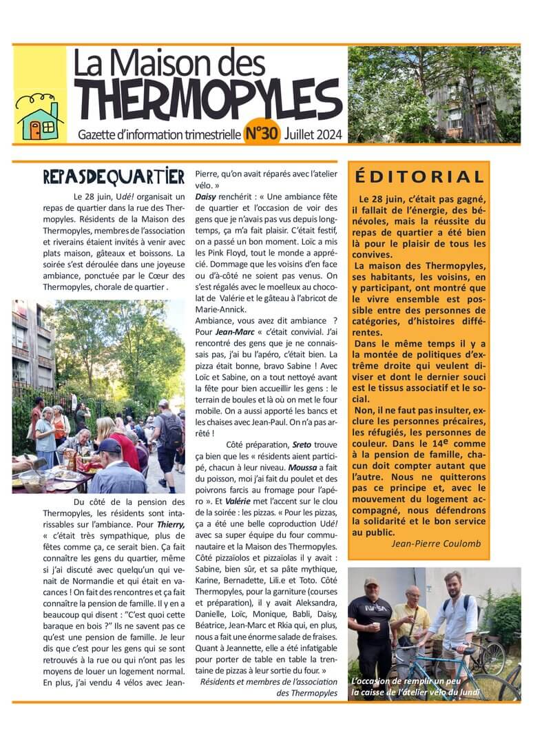 Gazette 30 | La Maison des Thermopyles