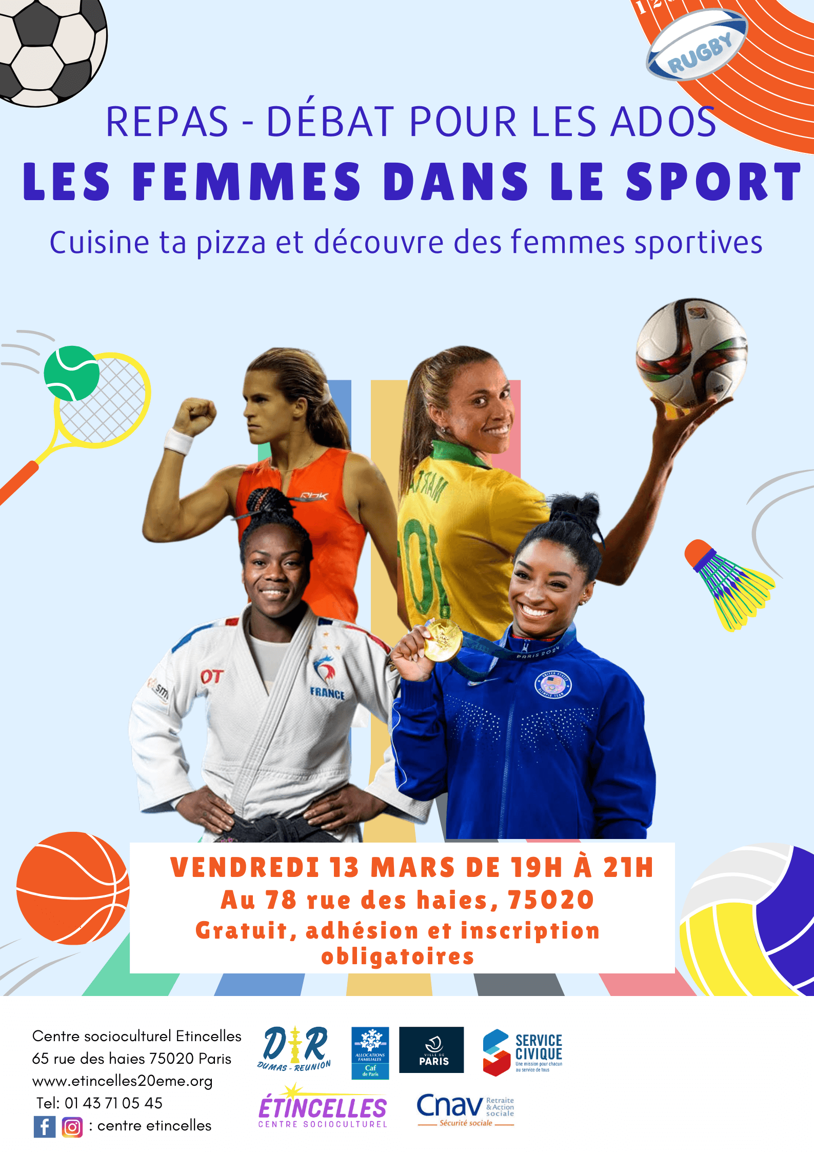 Repas-débat "les femmes dans le sport" | Etincelles
