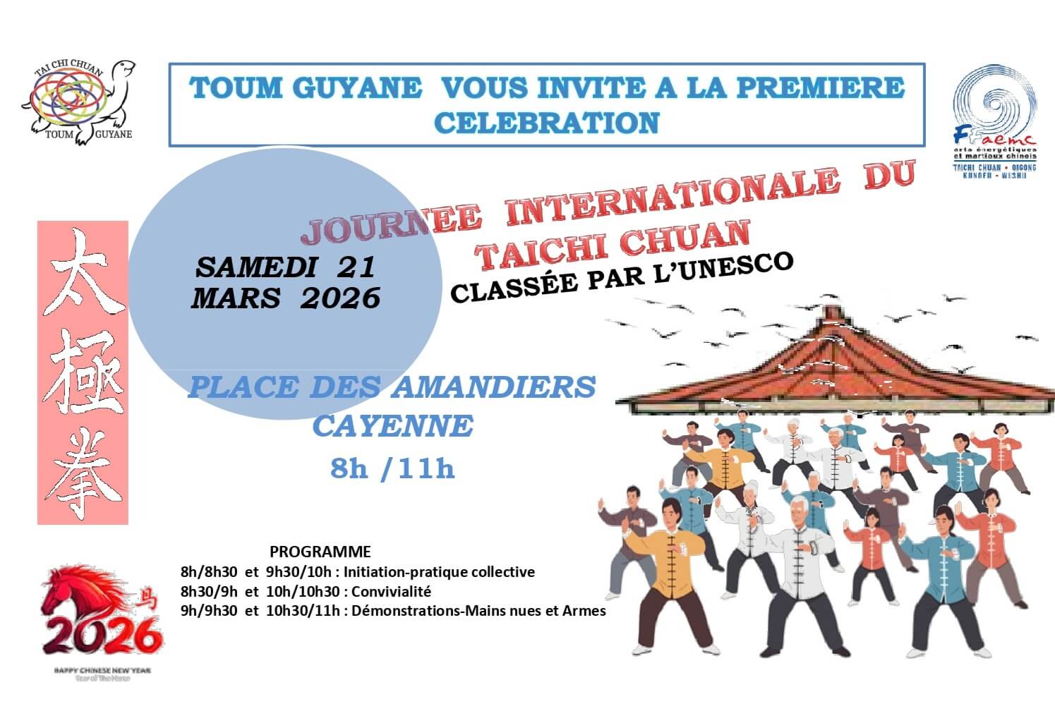 JOURNEE INTERNATIONALE DU TAICHI CHUAN classée par l'UNESCO | Toum Guyane