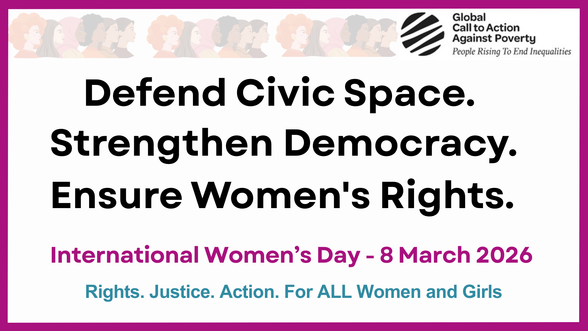 Statement on the International Women’s Day 2026 By the Women and Feminists Constituency Group of the Global Call to Action Against Poverty (GCAP) | Forus
