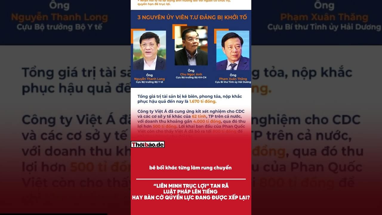 “LIÊN MINH TRỤC LỢI” TAN RÃ: LUẬT PHÁP LÊN TIẾNG HAY BÀN CỜ QUYỀN LỰC ĐANG ĐƯỢC XẾP LẠI?