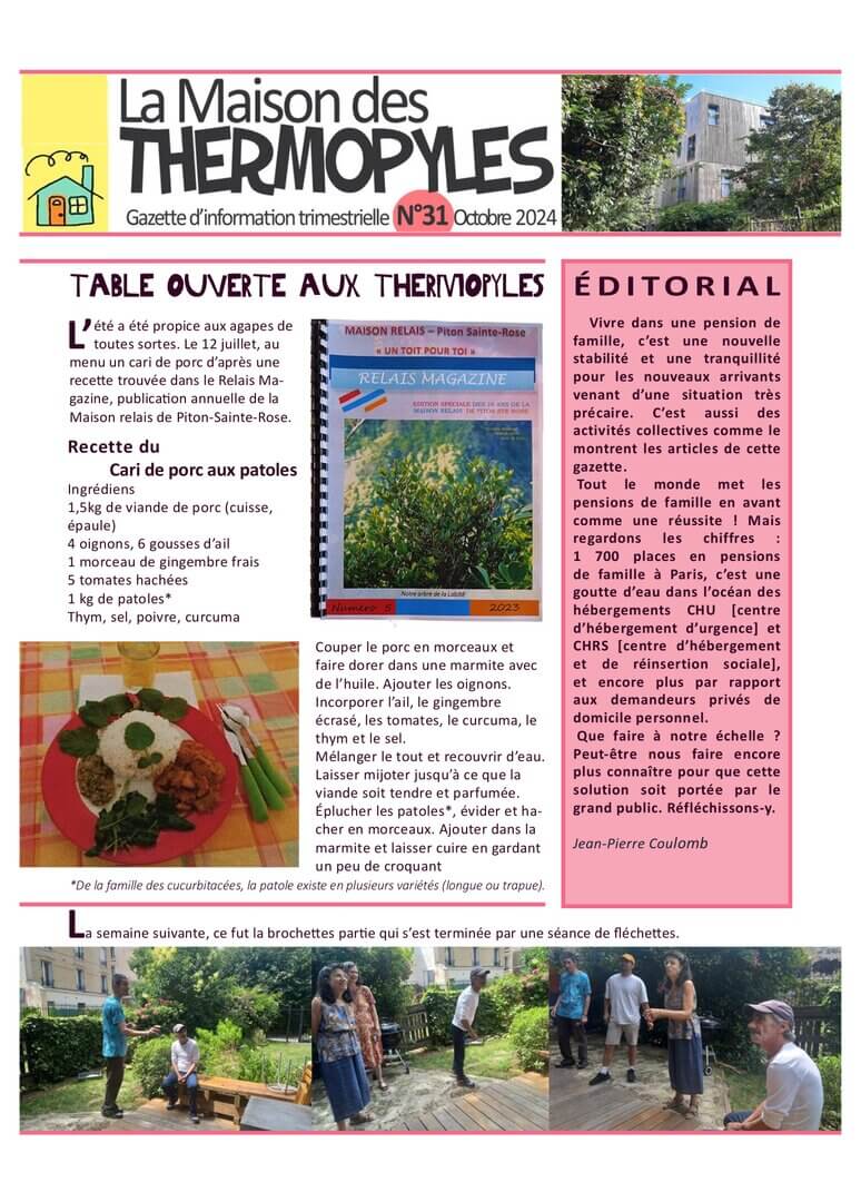 Gazette 31 | La Maison des Thermopyles