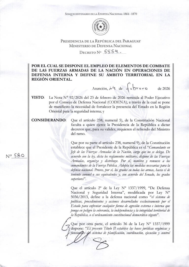 DECRETO 5554-24.02.2026 | Forus