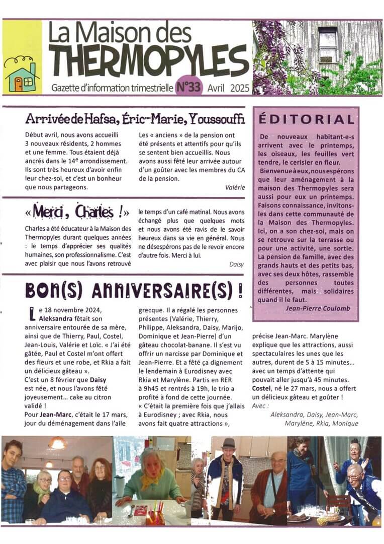 Gazette 33 | La Maison des Thermopyles