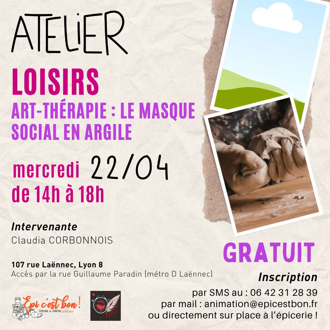 Art-thérapie : masque social et argile | Epi c'est bon