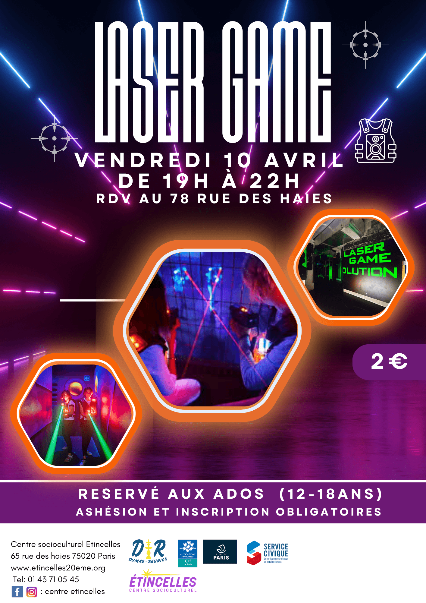 Soirée Laser game | Etincelles