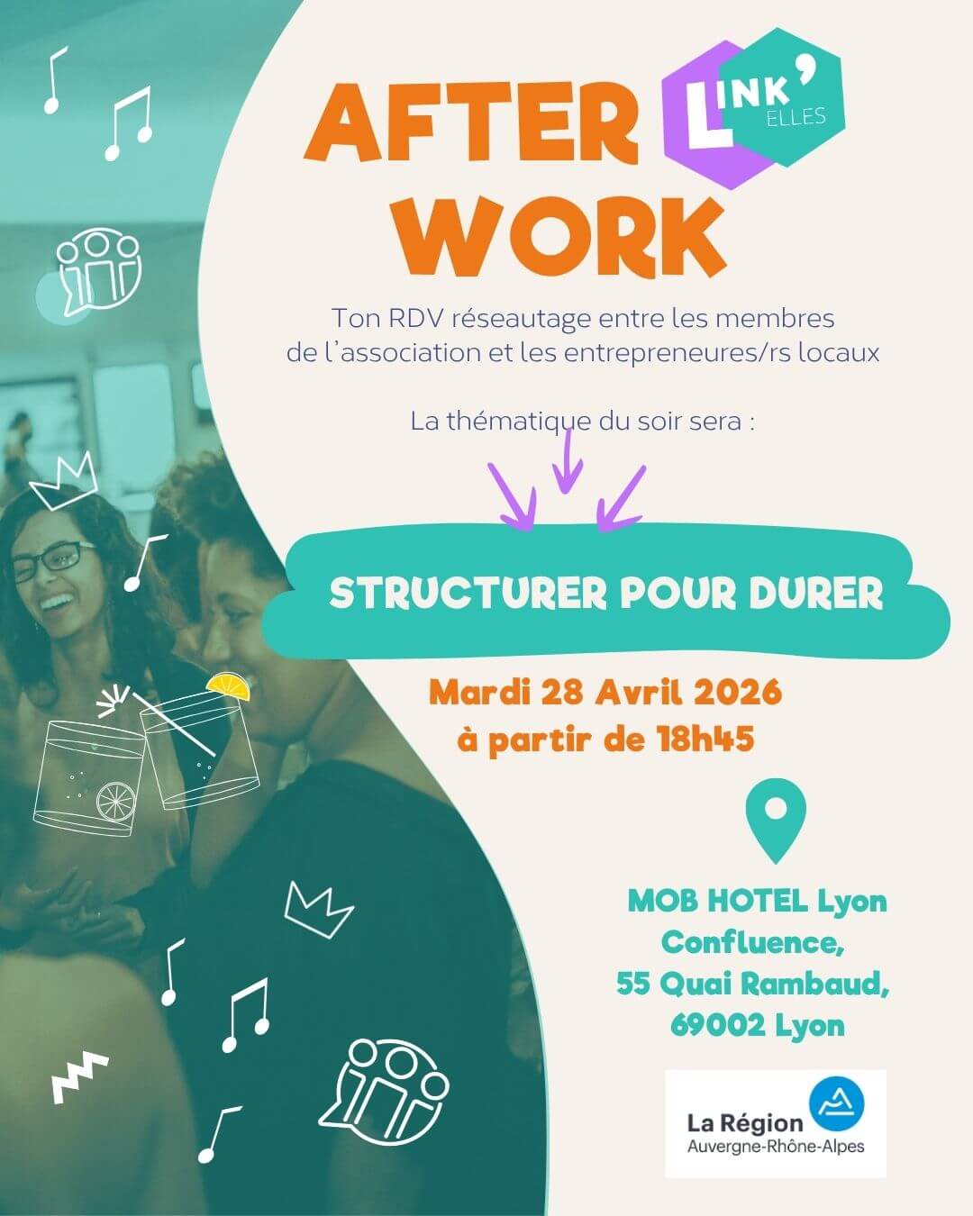 Afterwork Link'Elles #4 - Auvergne Rhône Alpes (Lyon) | Link'Elles