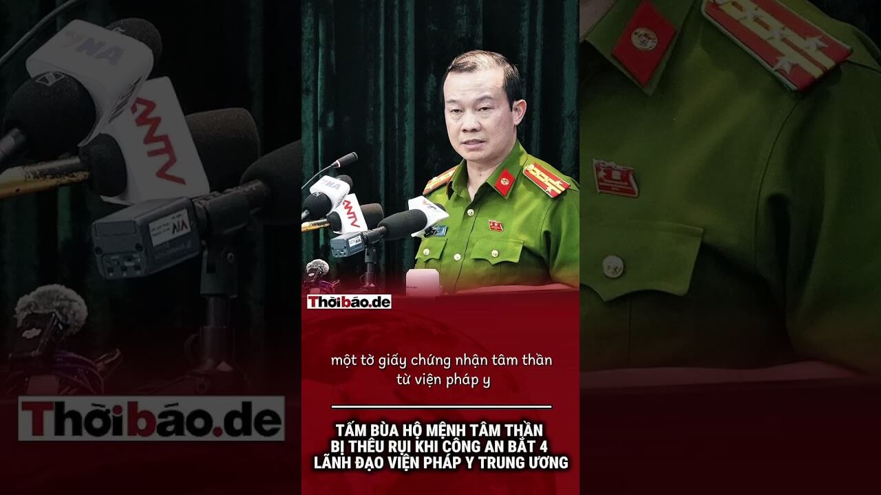 Tấm bùa hộ mệnh tâm thần bị thiêu rụi khi Công an bắt bốn lãnh đạo Viện Pháp y Trung ương.