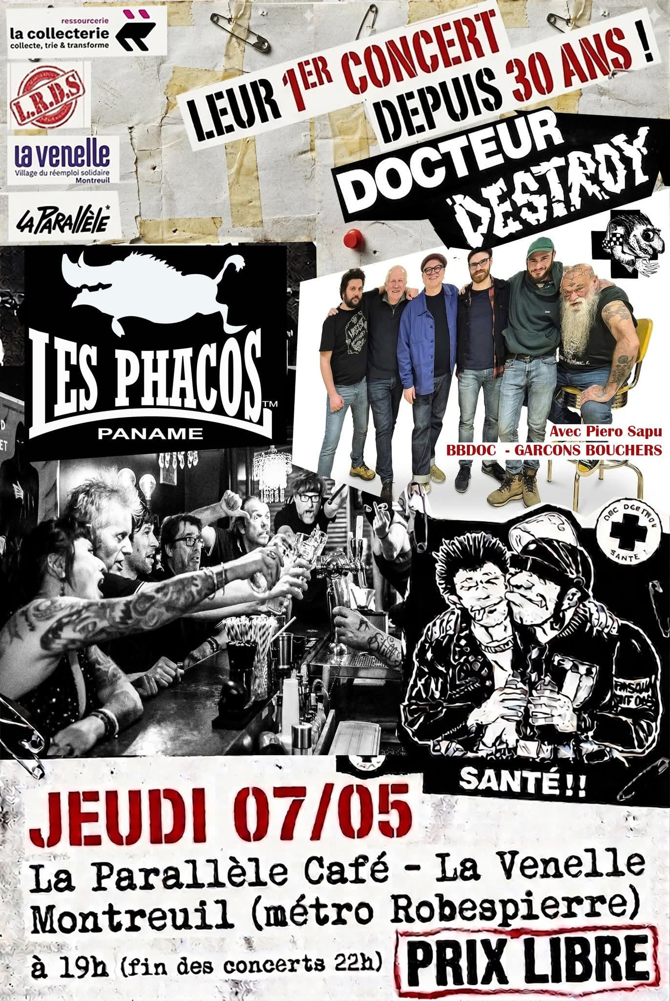 concert - les Phacos/Docteur Destroy - punk | La Venelle