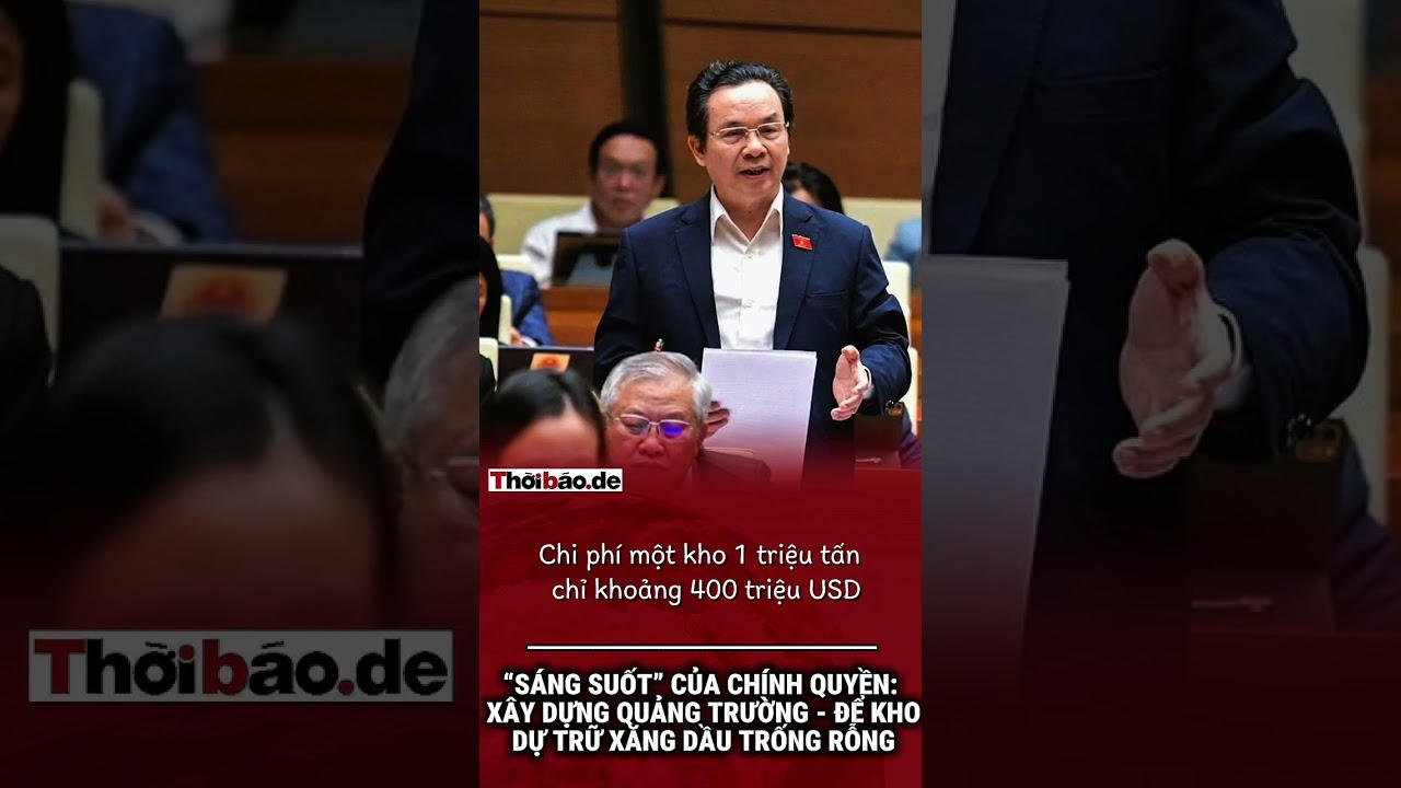 “Sáng suốt” của Chính quyền: Xây quảng trường – Để kho dự trữ xăng dầu trống rỗng.