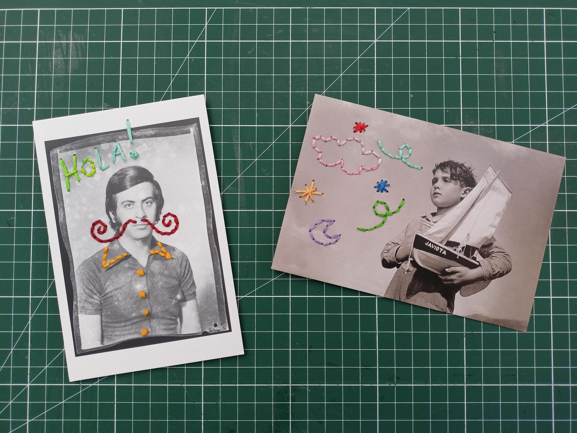 ATELIER / Broderie sur carte postale / 5€ | La Venelle