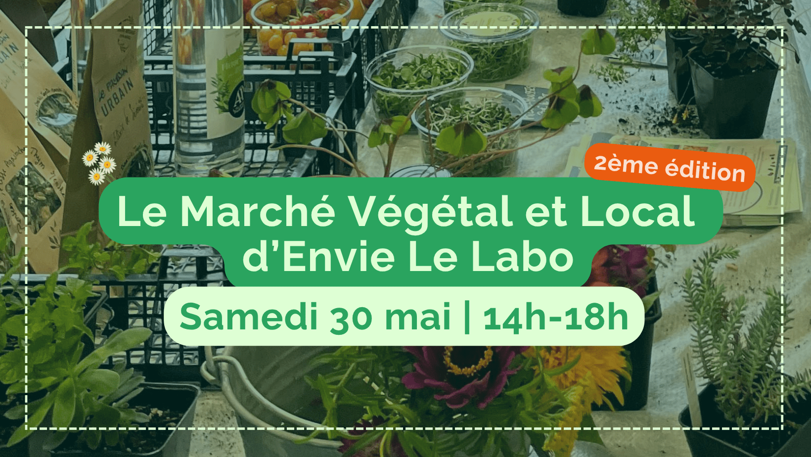 Le marché végétal et local d'Envie le labo | Agenda du quartier