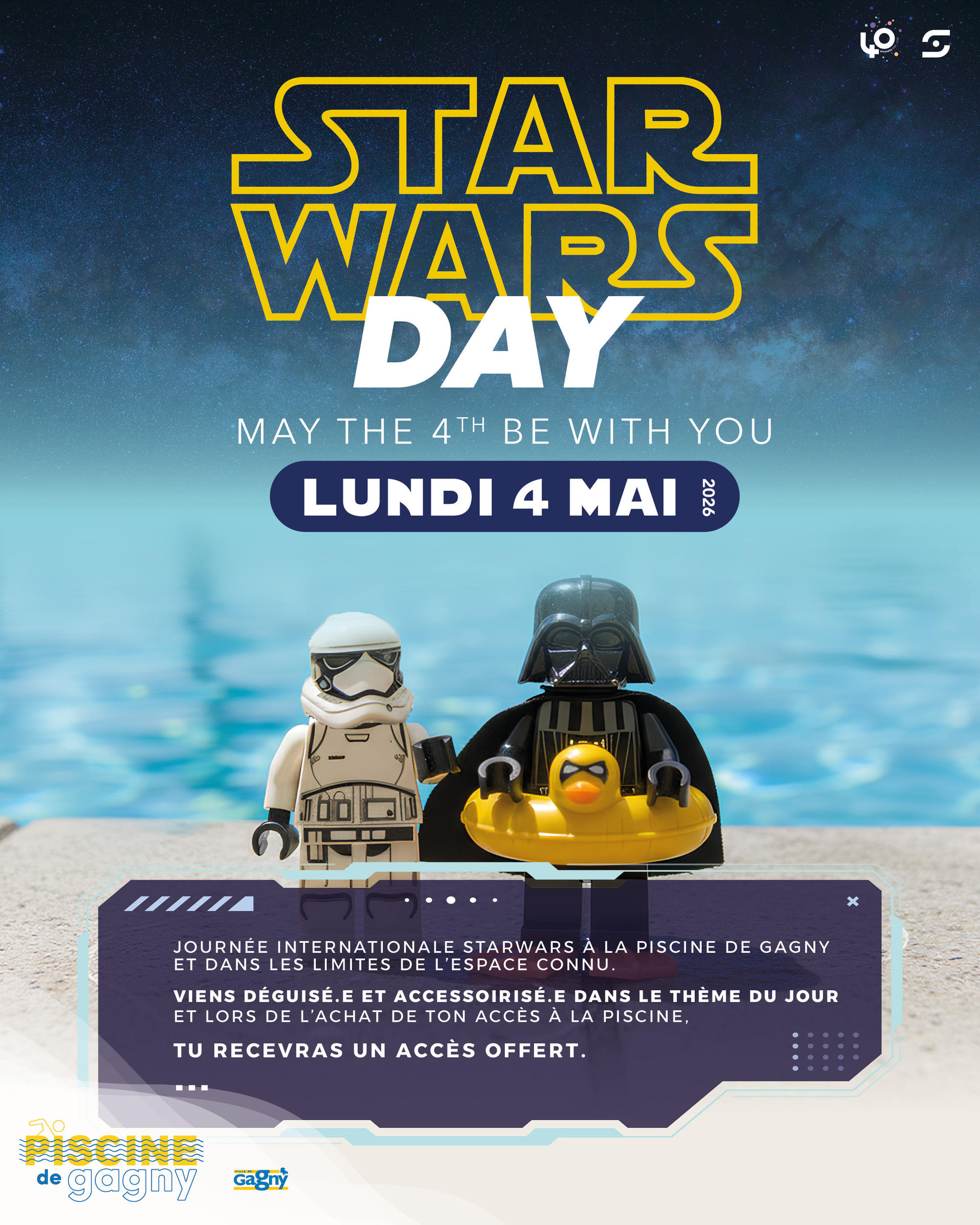 Accès offert à la piscine  : Star Wars Day | Agenda du quartier