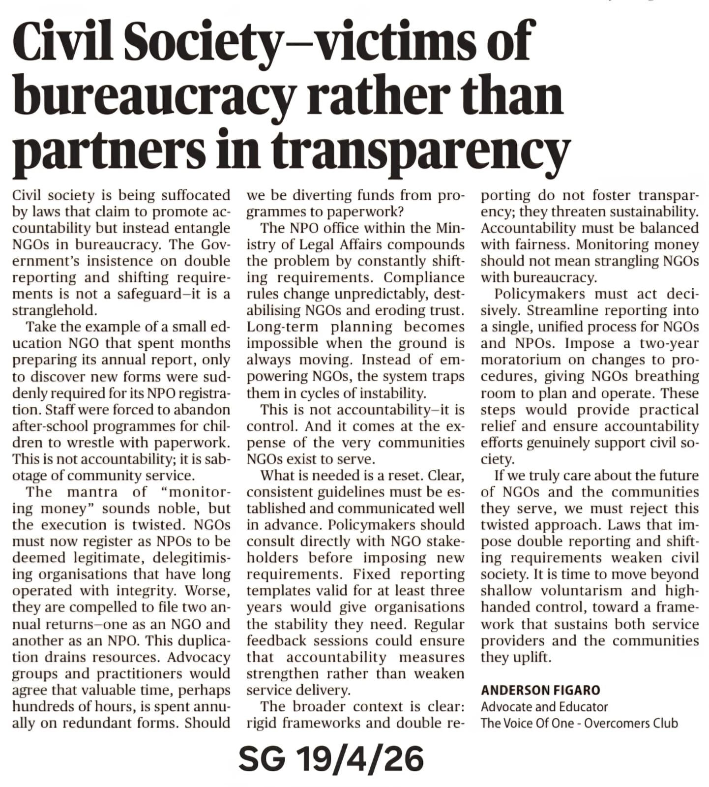 Civil society victims of bureaucracy rather than partners in transparency | Forus