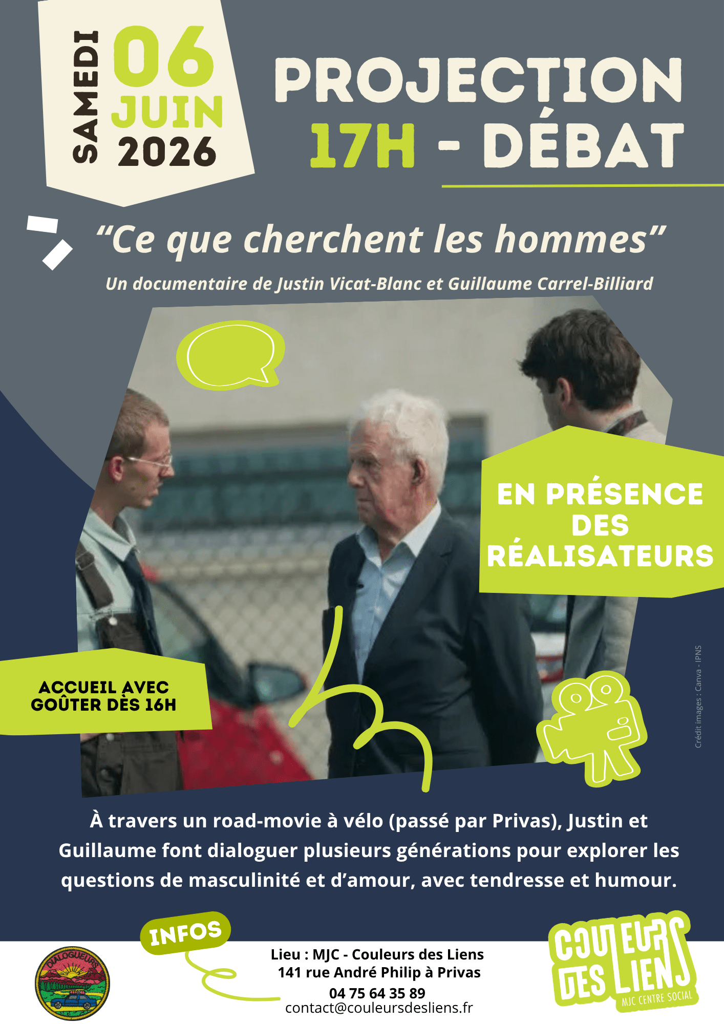 Projection du documentaire "Ce que cherchent les hommes" | Couleurs des Liens