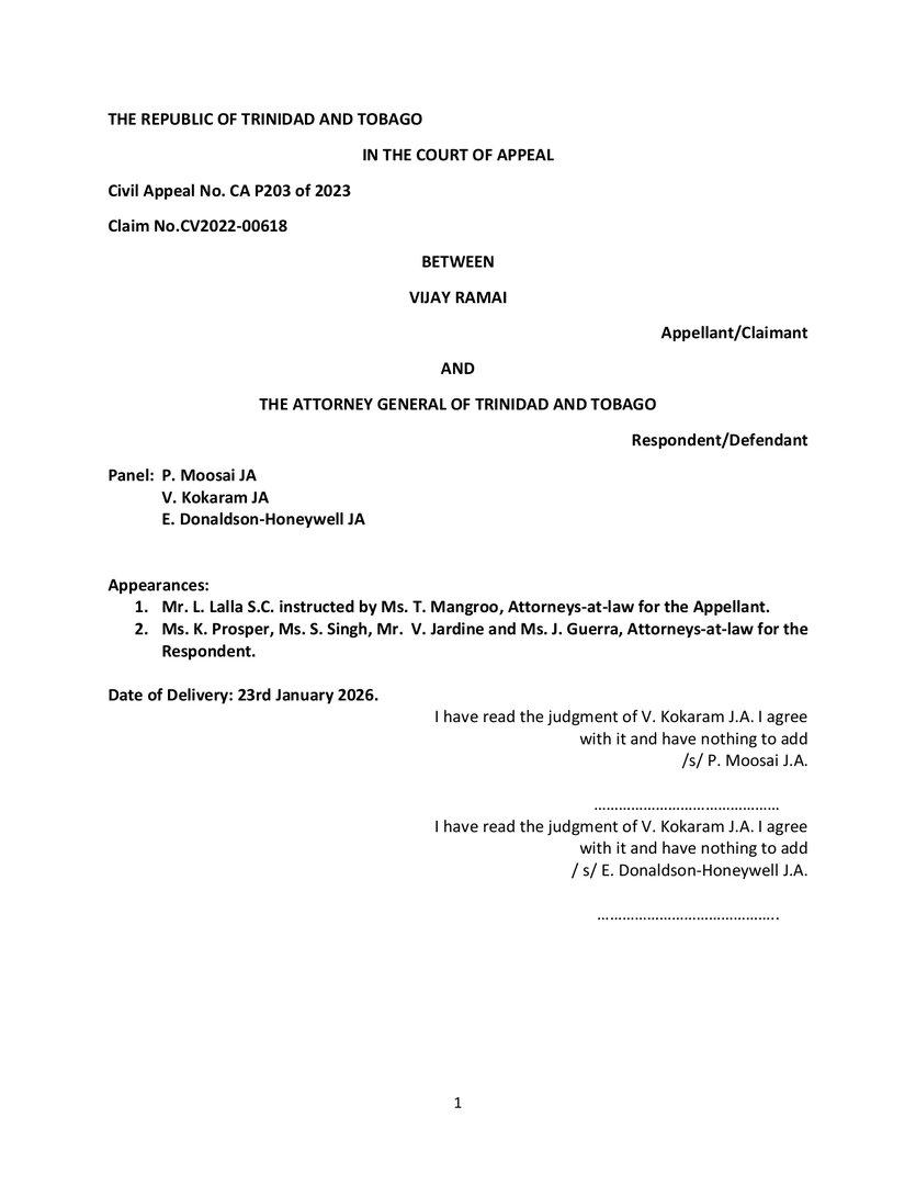 THE REPUBLIC OF TRINIDAD AND TOBAGO IN THE COURT OF APPEAL | Forus