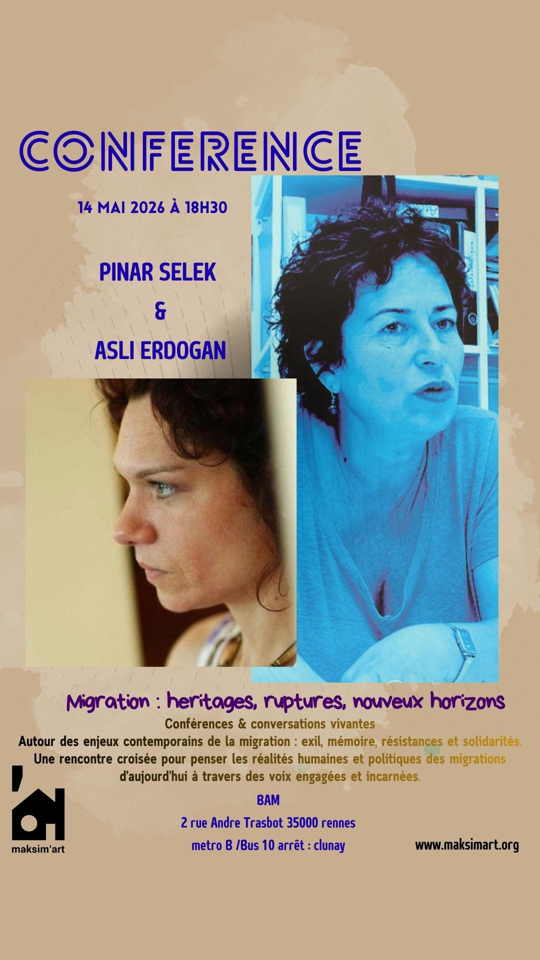 coference - MIGRATION : heritages, ruptures, nouveux horisons | Maksim'ART - Maison autour de l'art