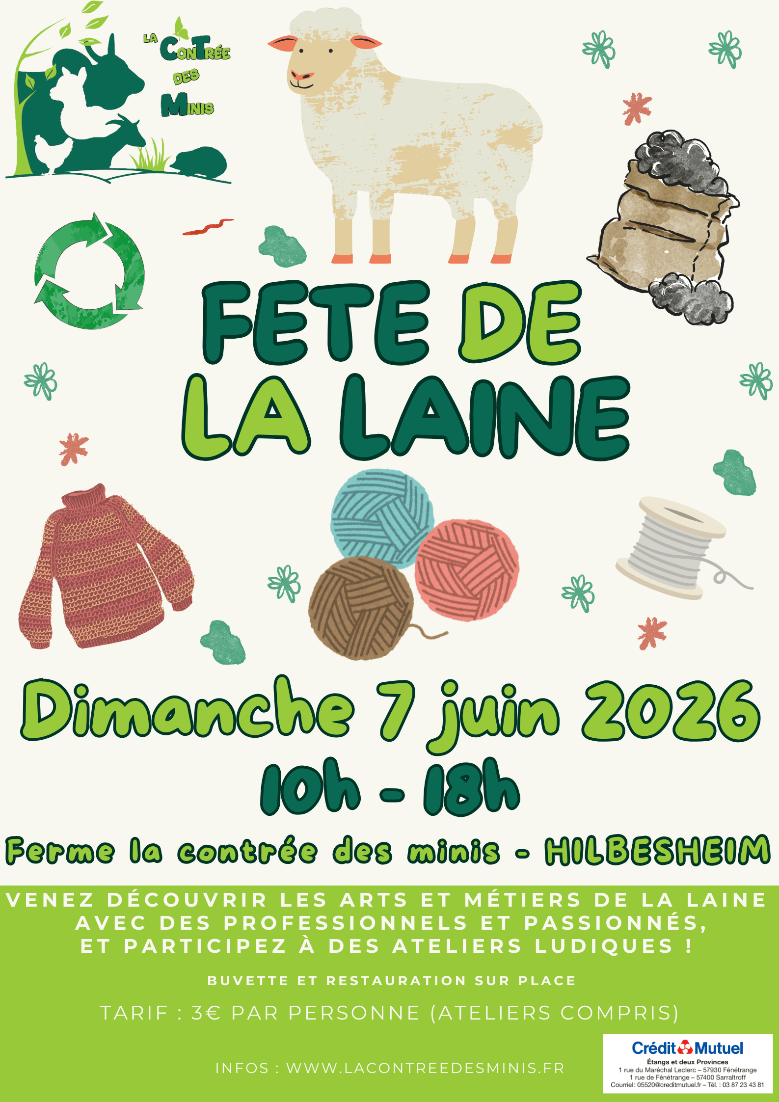 FETE DE LA LAINE A LA FERME LA CONTREE DES MINIS | La contrée des minis