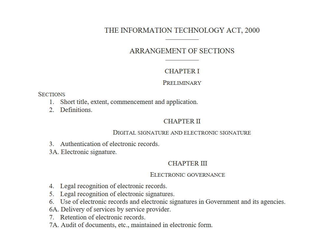 THE INFORMATION TECHNOLOGY ACT, 2000 | Forus