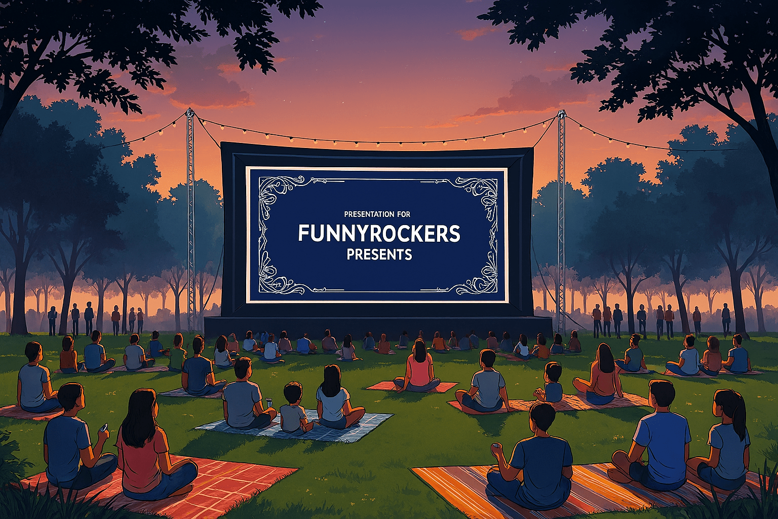 🍿 Cinéma sous les étoiles 🌳 Film & Chill au Parc 🍷🎥 | Funnyrockers