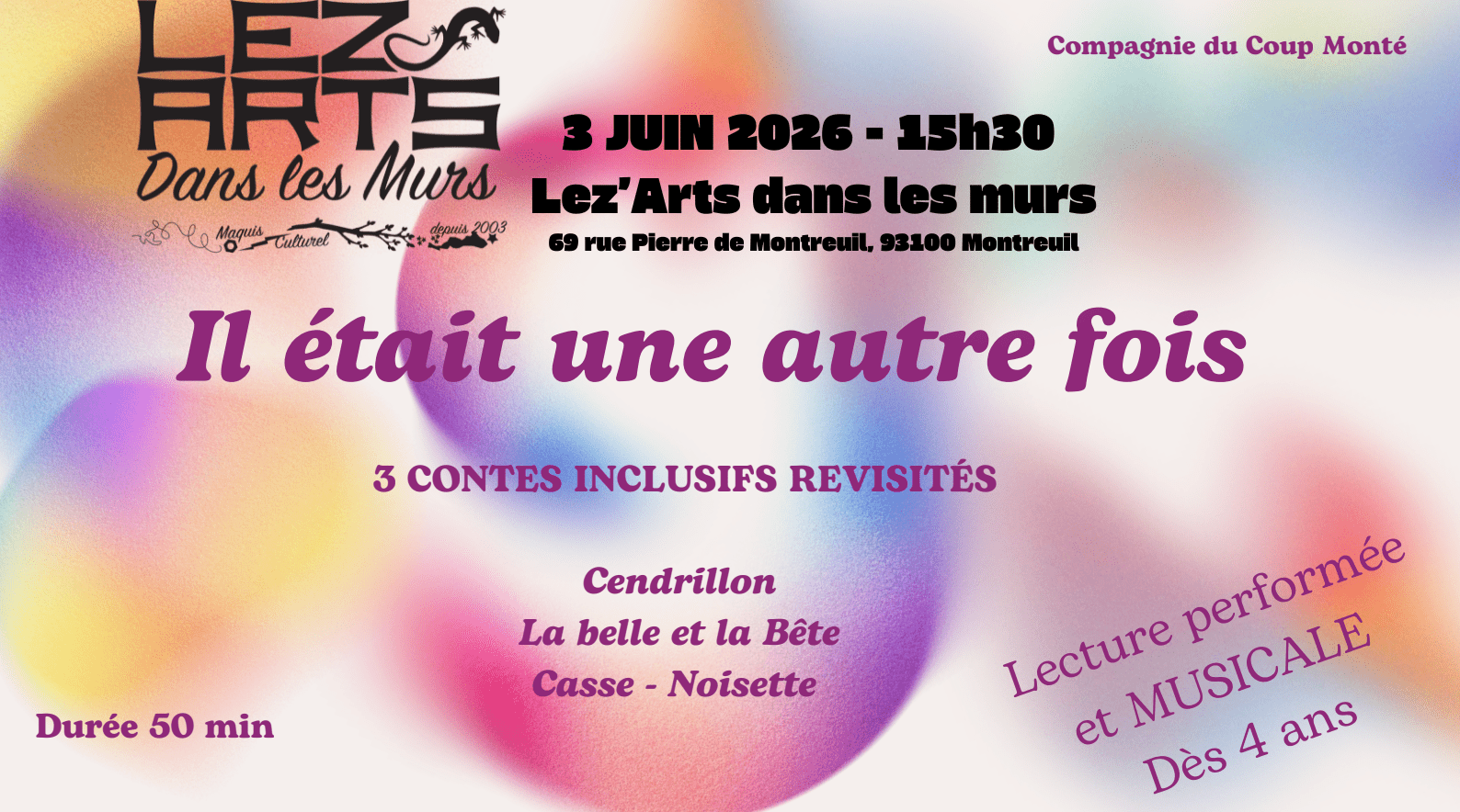 IL était une autre fois ... 3 contes inclusifs revisités | Lezarts Dans Les Murs