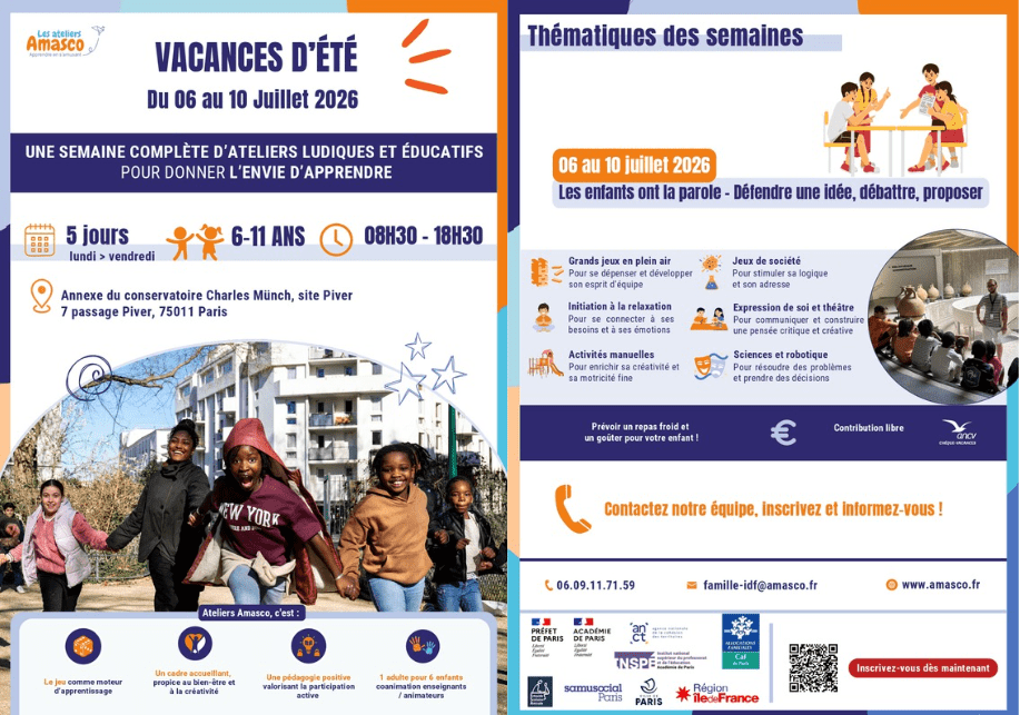 Les Ateliers Amasco: jouer et apprendre en s'amusant ! | Agenda du quartier
