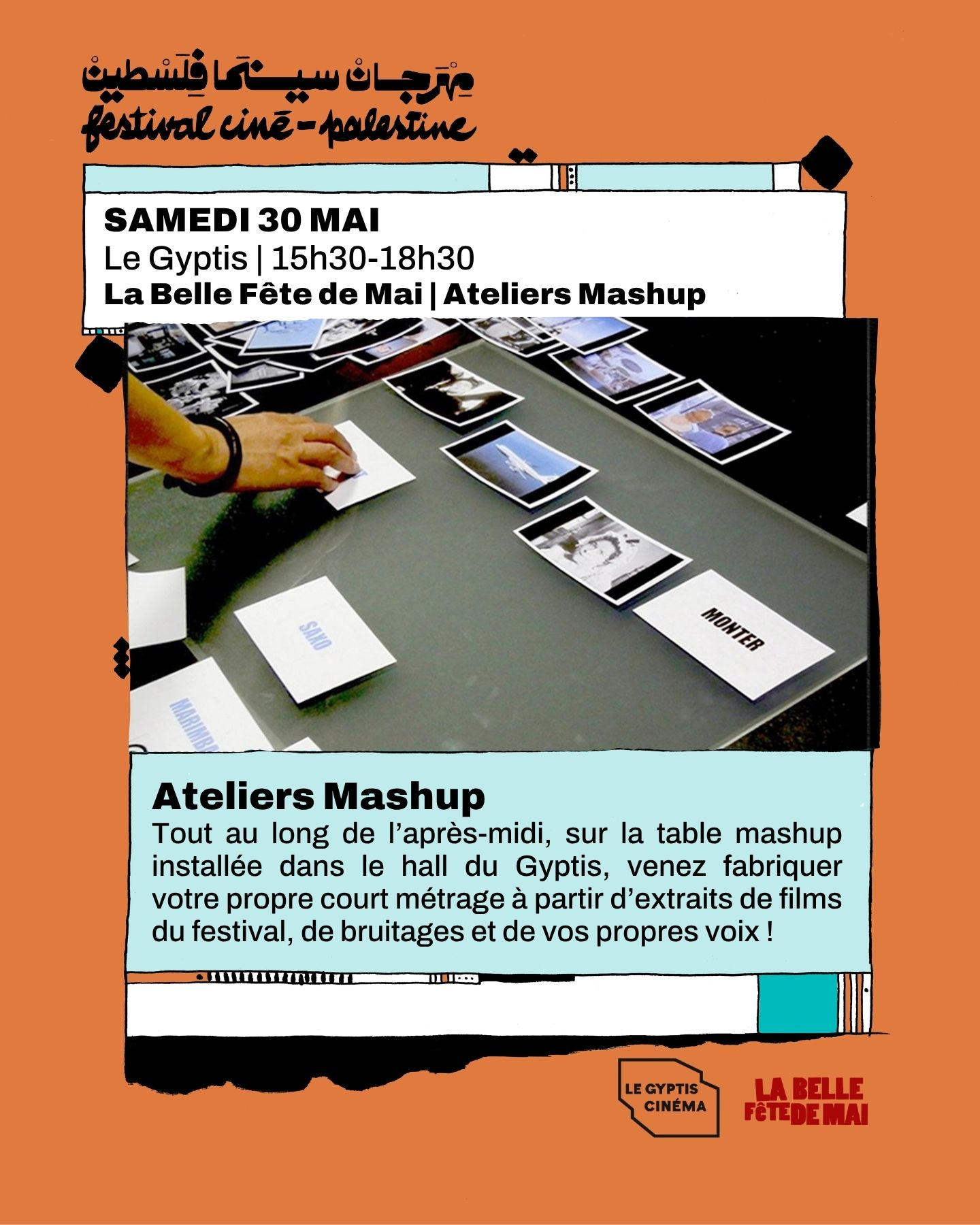La Belle Fête de Mai - Ateliers Mashup | Festival Ciné-Palestine - FCP