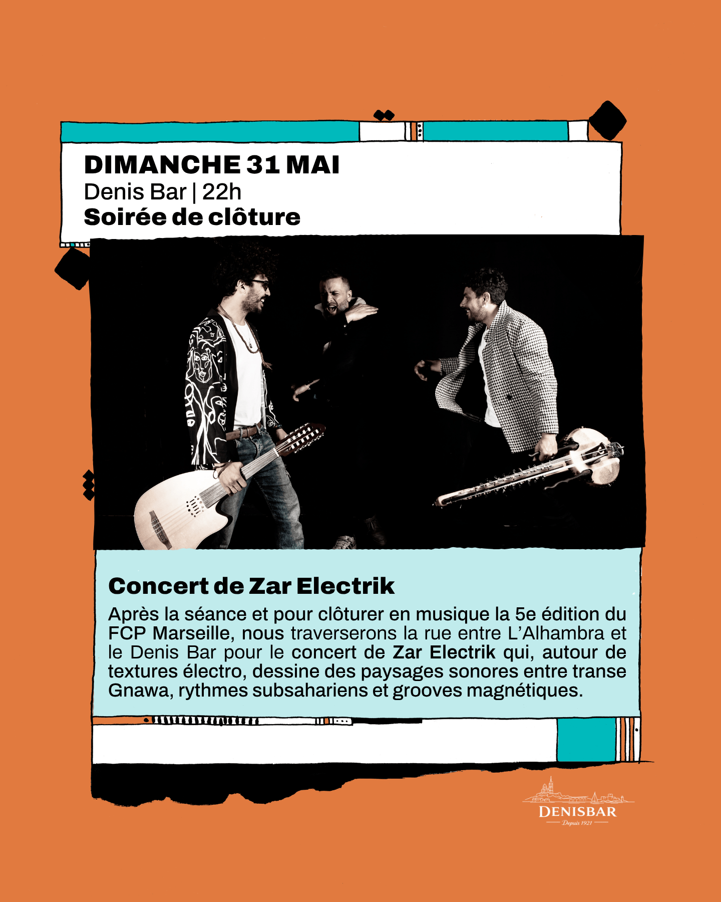 Concert de clôture - Zar Electrik | Festival Ciné-Palestine - FCP
