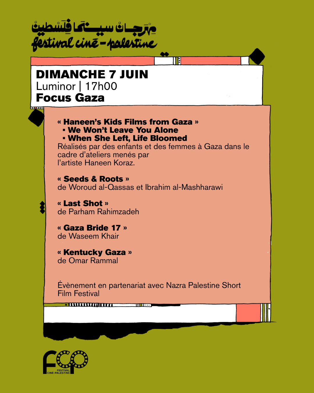 Séance Courts-métrages - Focus Gaza | Festival Ciné-Palestine - FCP