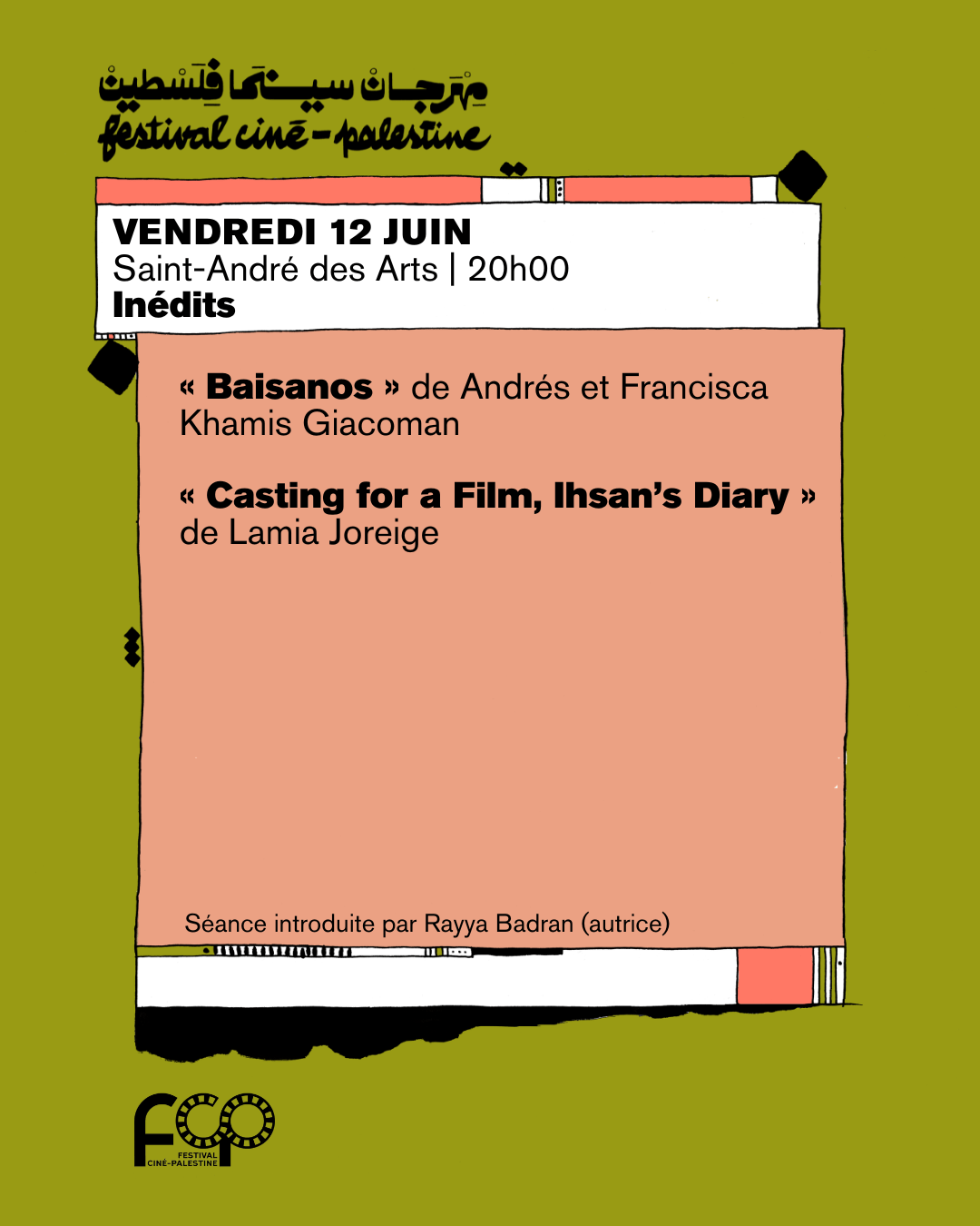 Séances Inédits | Festival Ciné-Palestine - FCP