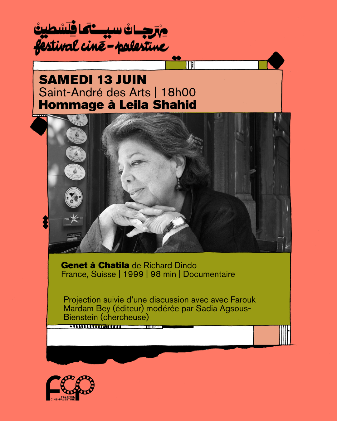 Hommage à Leila Shahid - Projection et discussion | Festival Ciné-Palestine - FCP