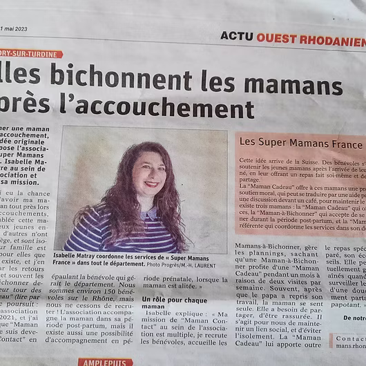 Interview d'Isabelle Matray, MamanContact du Rhône | Super Mamans France