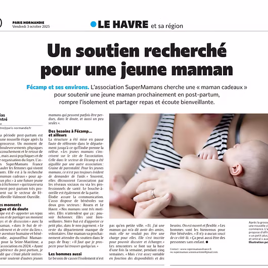 Article du Paris-Normandie | Super Mamans France