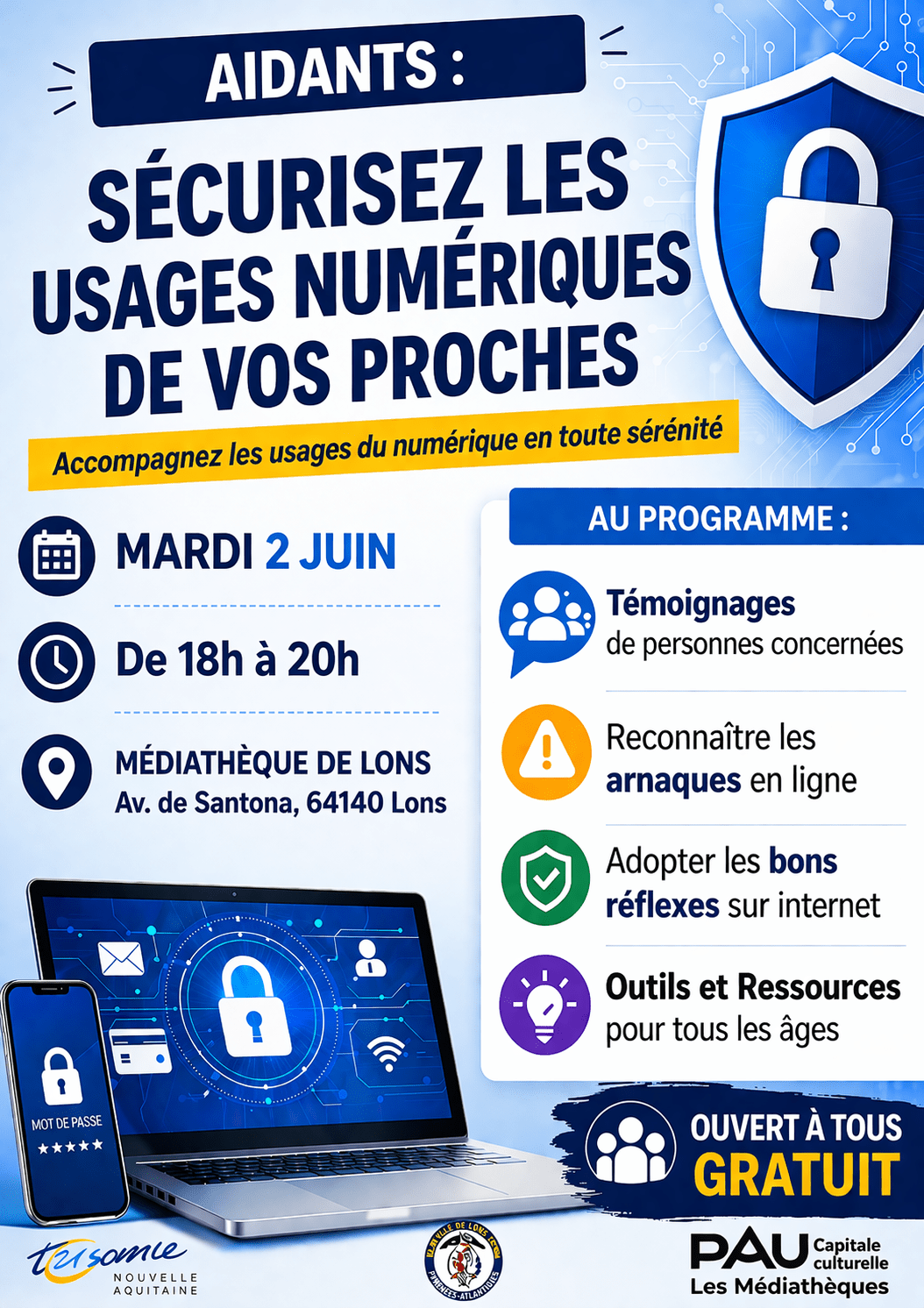 affiche sensi Diclic aidants | Trisomie 21 Nouvelle Aquitaine