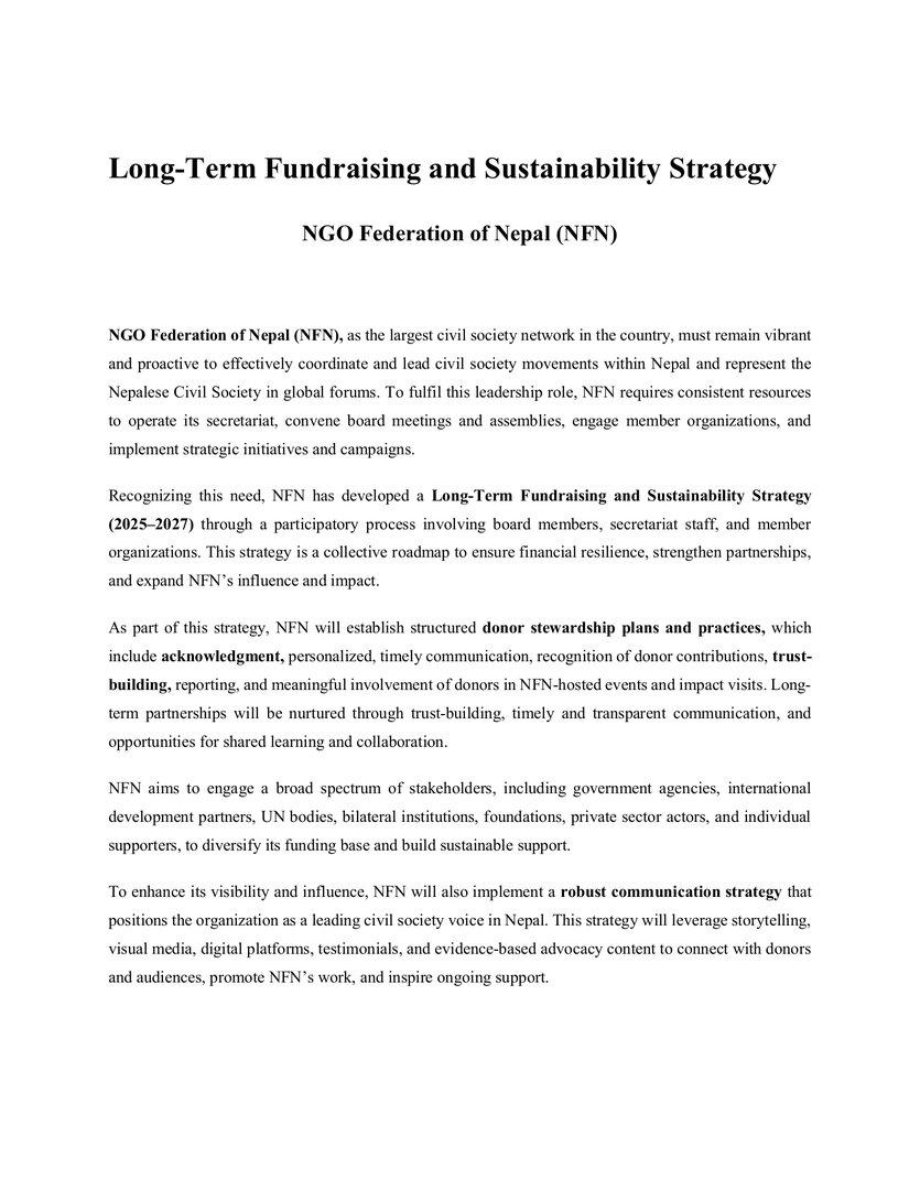 Long-term Fundraising and Sustainability Strategy | Forus