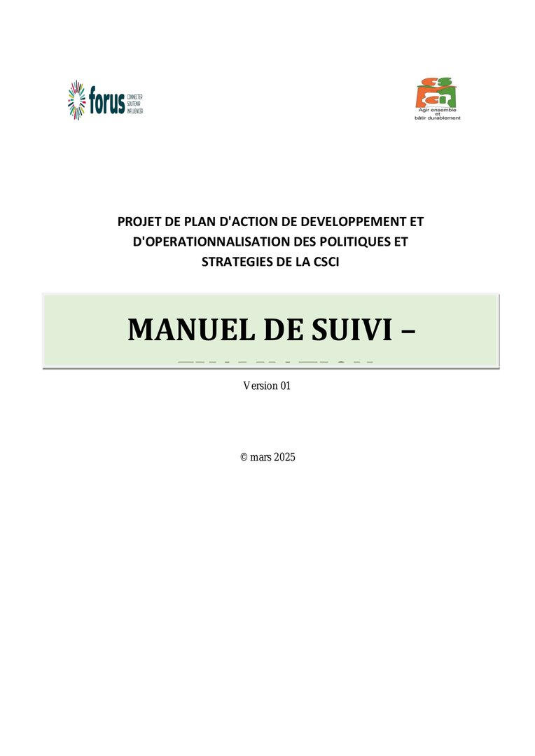 Manuel de Suivi | Forus