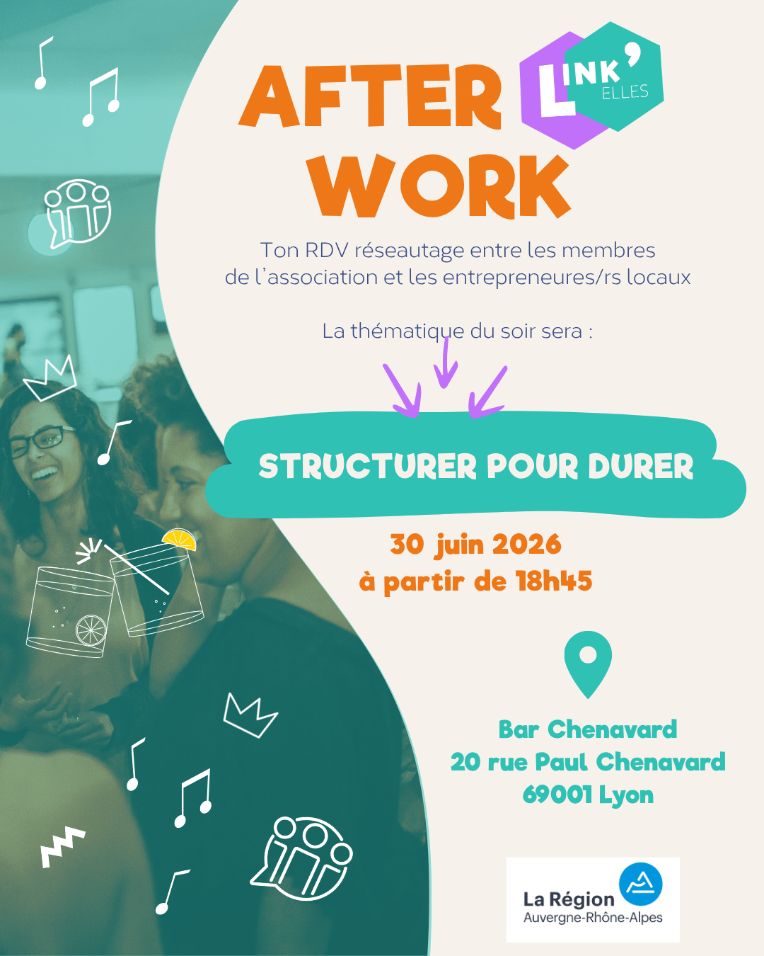Afterwork Link'Elles #5 - Auvergne Rhône Alpes (Lyon) | Link'Elles