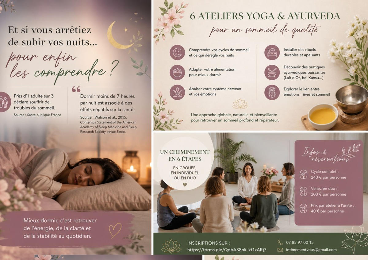 Ateliers YOGATHERAPIE du sommeil & ayurrveda | Impuls’Ions